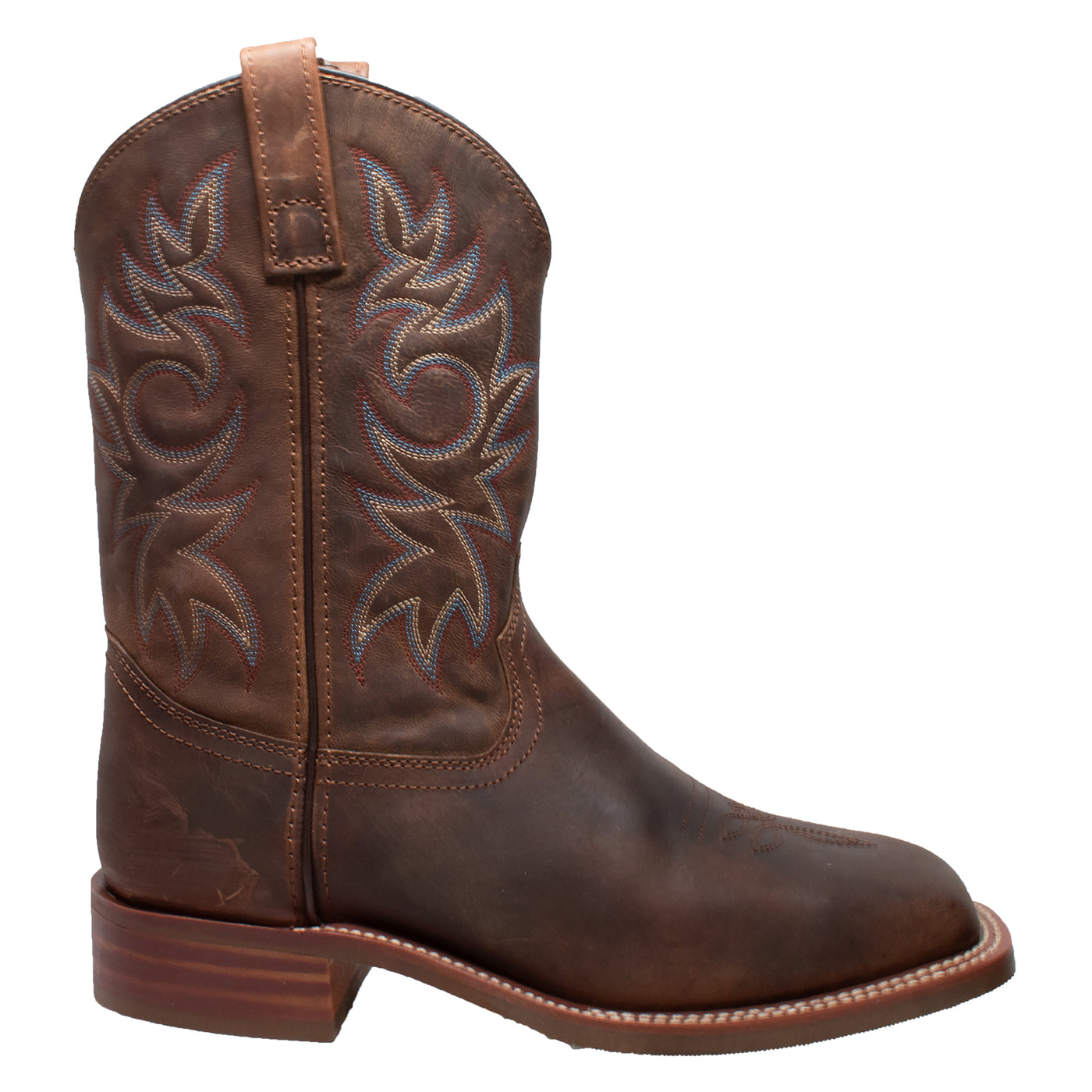 Men's 11" Western Square Toe Brown - 9828 - Shop Genuine Leather men & women's boots online | AdTecFootWear