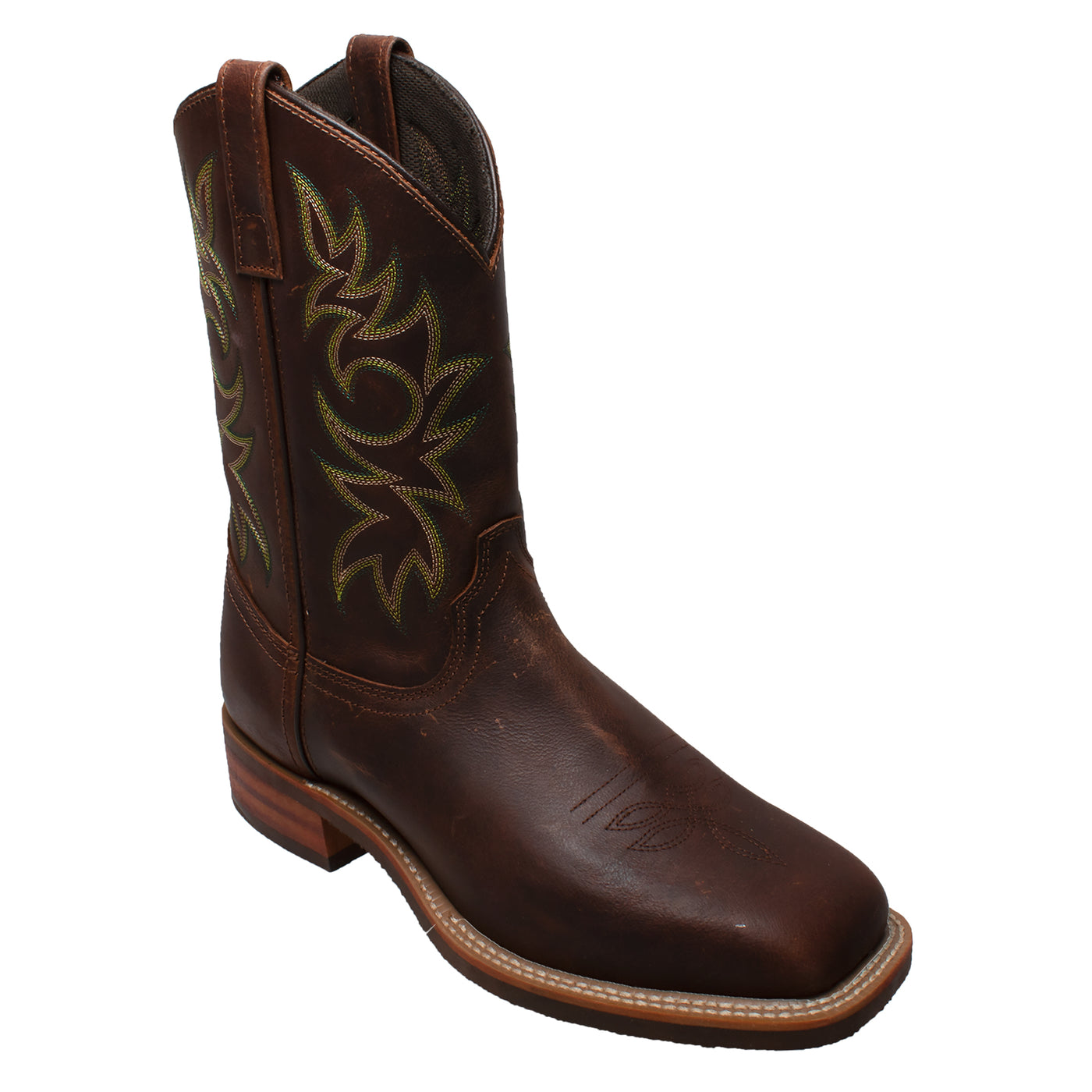 Men's 11" Work Western Square Toe Brown - 9829 - Shop Genuine Leather men & women's boots online | AdTecFootWear