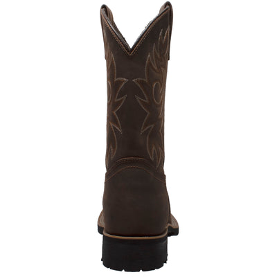 Men's 12" Steel Toe Work Western Brown - 9858 - Shop Genuine Leather men & women's boots online | AdTecFootWear