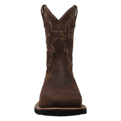 Men's 12" Steel Toe Work Western Brown - 9858 - Shop Genuine Leather men & women's boots online | AdTecFootWear