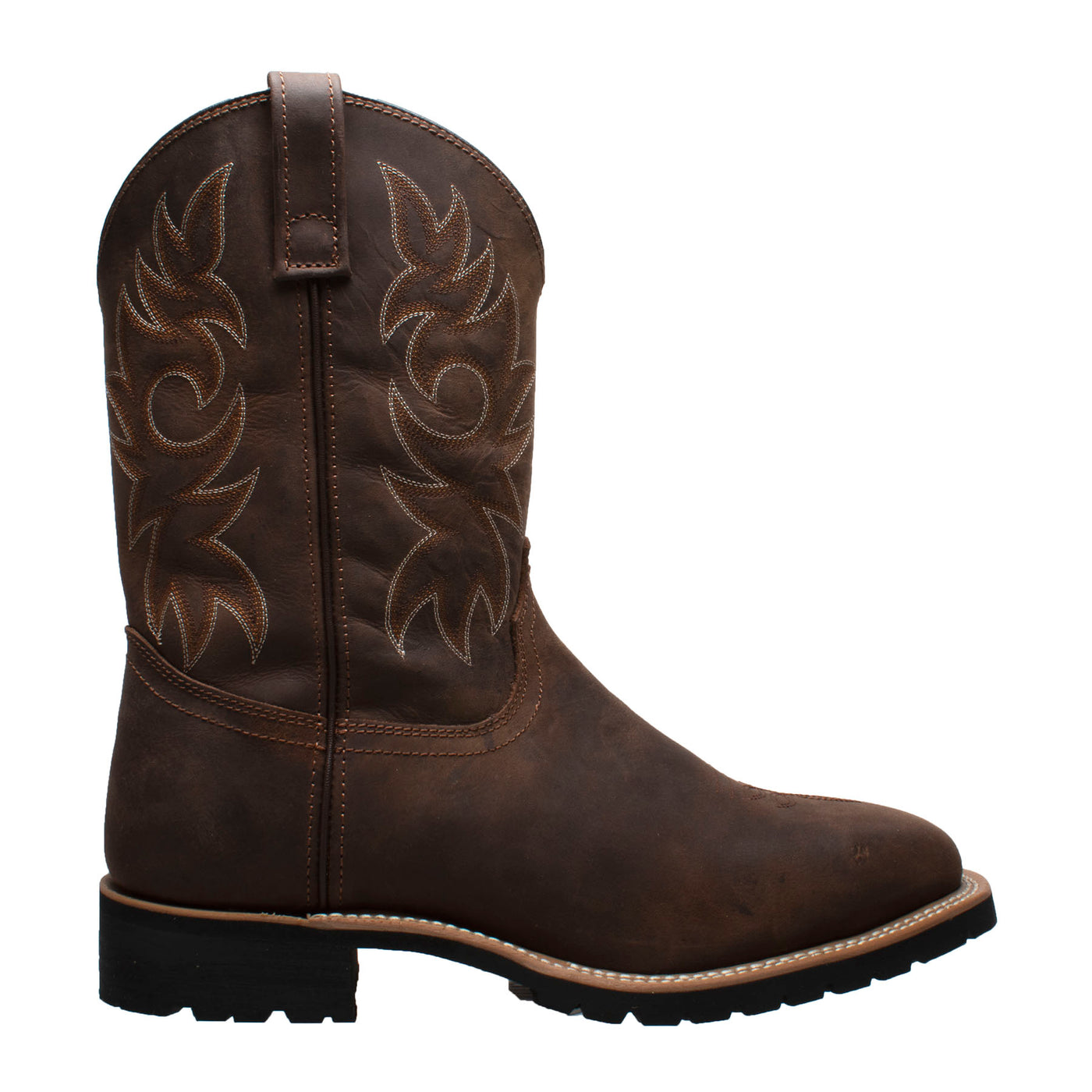 Men's 12" Steel Toe Work Western Brown - 9858 - Shop Genuine Leather men & women's boots online | AdTecFootWear