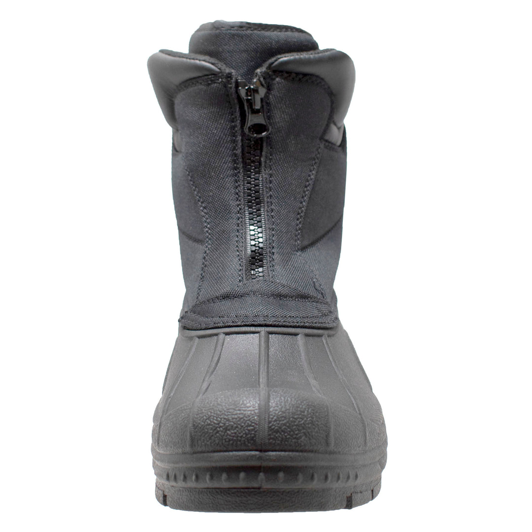 Mens Black Nylon Zipper Winter Boots 9885 – AdTecFootWear