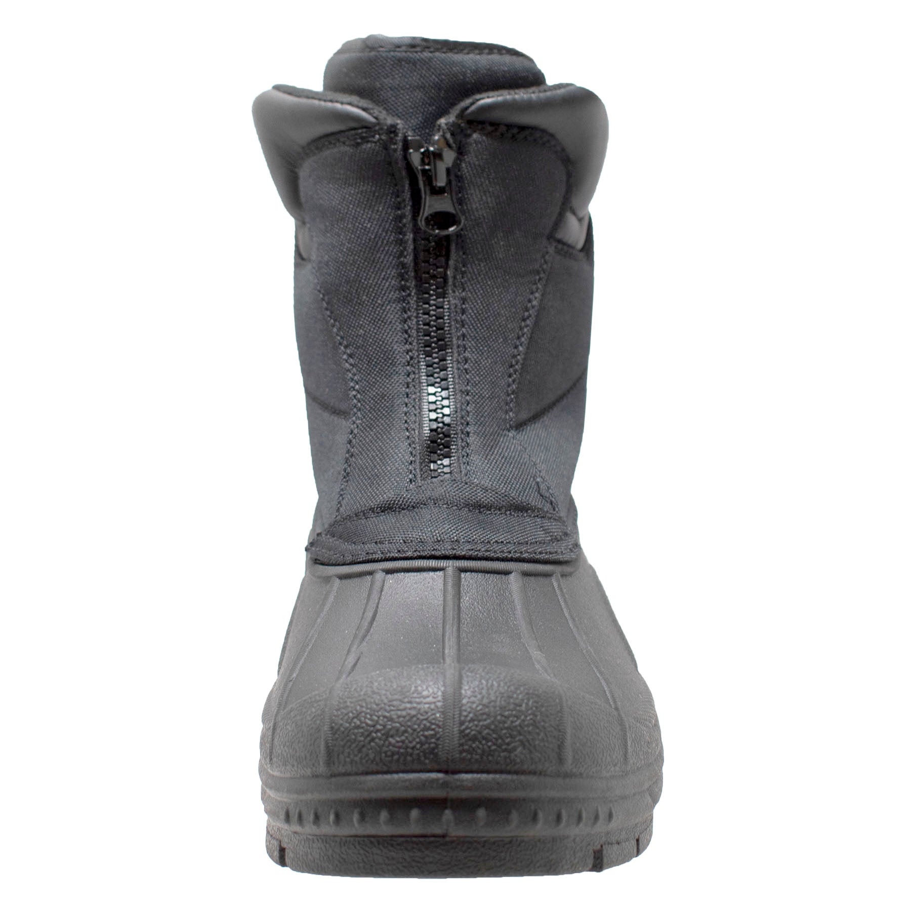 Mens Black Nylon Zipper Winter Boots 9885 AdTecFootWear