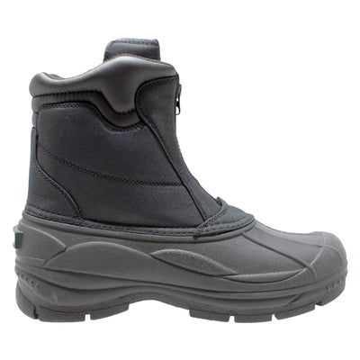 Mens Black Nylon Zipper Winter Boots - 9885 - Shop Genuine Leather men & women's boots online | AdTecFootWear