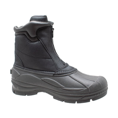 Mens Black Nylon Zipper Winter Boots - 9885 - Shop Genuine Leather men & women's boots online | AdTecFootWear
