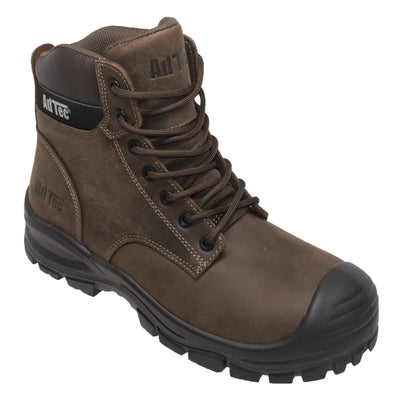 Men 6" Brown Waterproof Composite Toe Work Boot - 9900-BR - Shop Genuine Leather men & women's boots online | AdTecFootWear