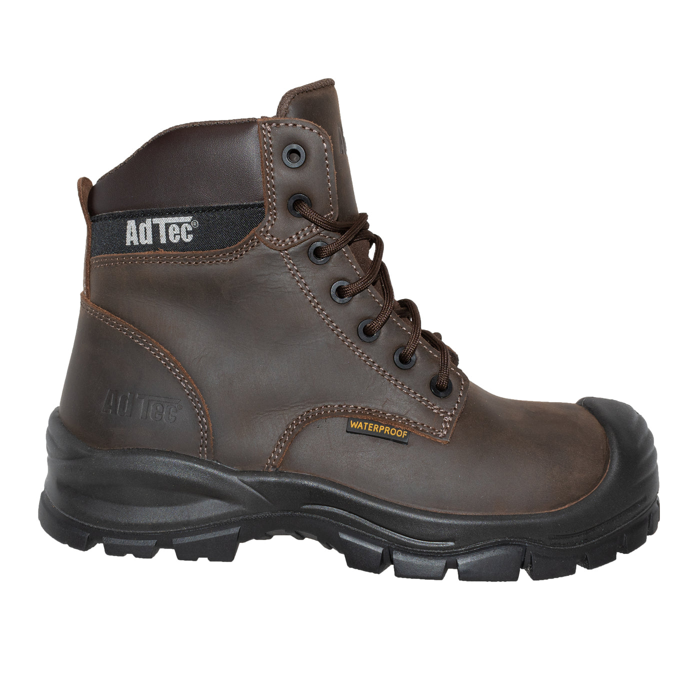 Men 6" Brown Waterproof Composite Toe Work Boot - 9900-BR - Shop Genuine Leather men & women's boots online | AdTecFootWear