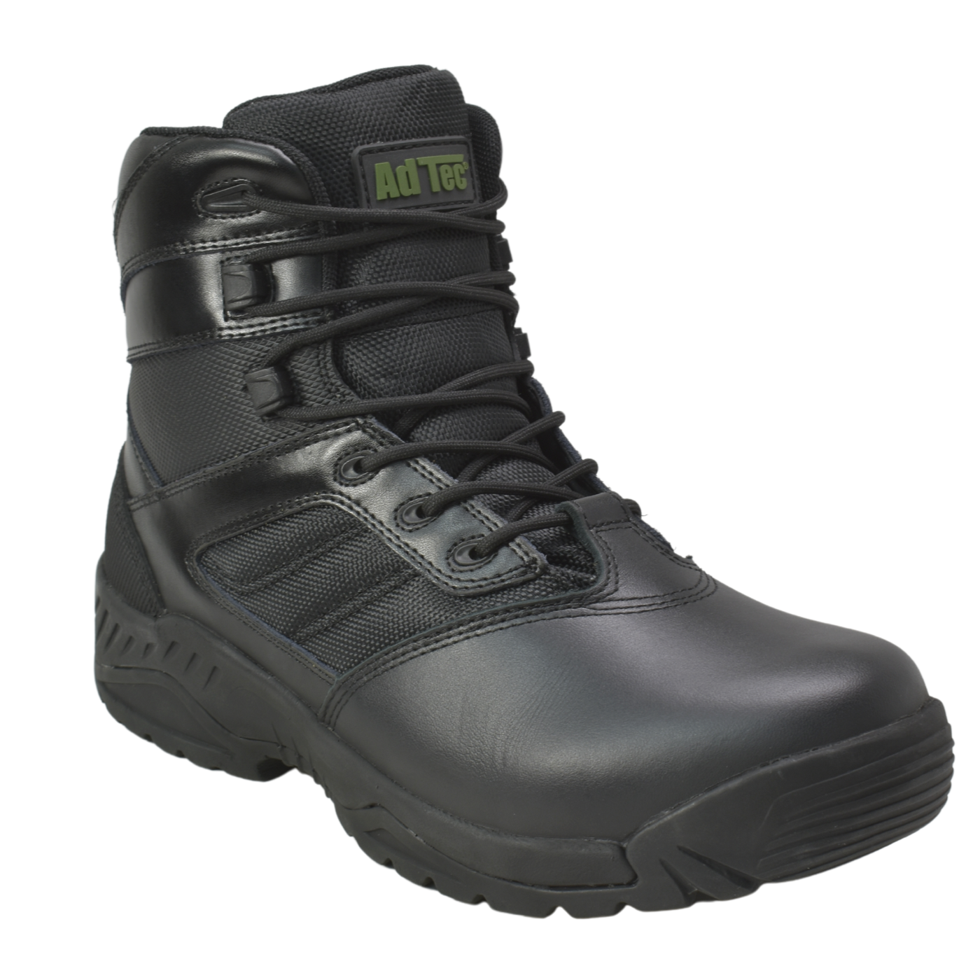 Urban PDU - Men's 6" Black Leather Tactical Boot w/ Side Zipper - KT1001