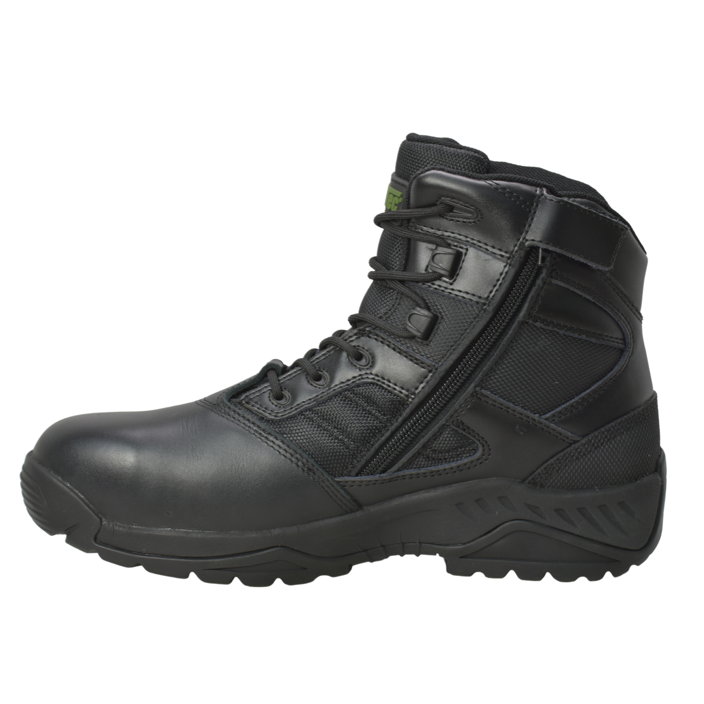 Urban PDU - Men's 6" Black Leather Tactical Boot w/ Side Zipper - KT1001