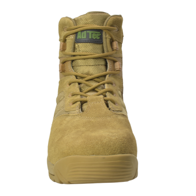 Sandbox - Men's 6"  Coyote Suede Leather Tactical Boot w/ Side Zipper - KT1003