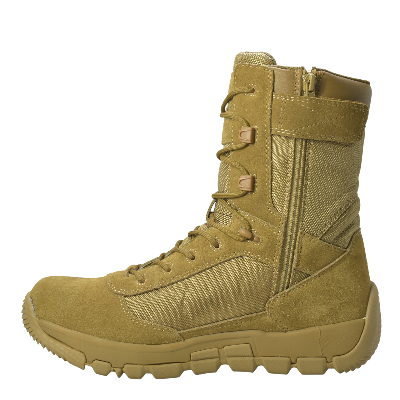 Sandbox - Men's 9" Coyote Suede Tactical Boot w/ Side Zipper & Composite Toe- KT1005