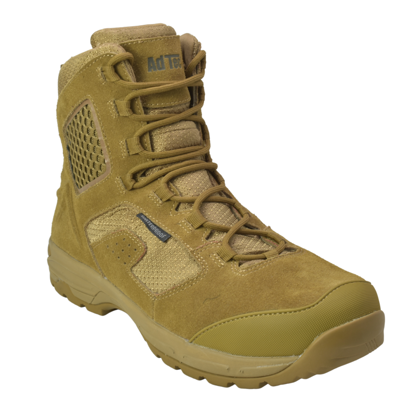 Sandbox - Men's 8" Coyote Suede Tactical Boot w/ Side Zipper & Waterproof membrane - KT1010