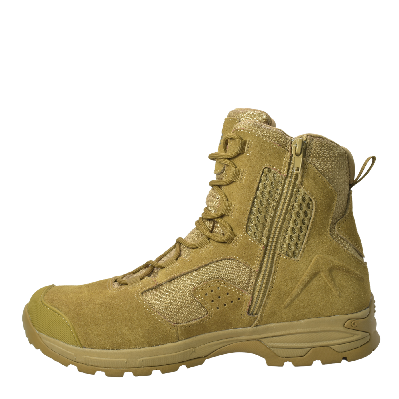 Sandbox - Men's 8" Coyote Suede Tactical Boot w/ Side Zipper & Waterproof membrane - KT1010