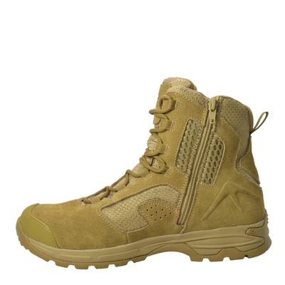 Sandbox - Men's 8" Coyote Suede Tactical Boot w/ Side Zipper & Waterproof membrane - KT1010